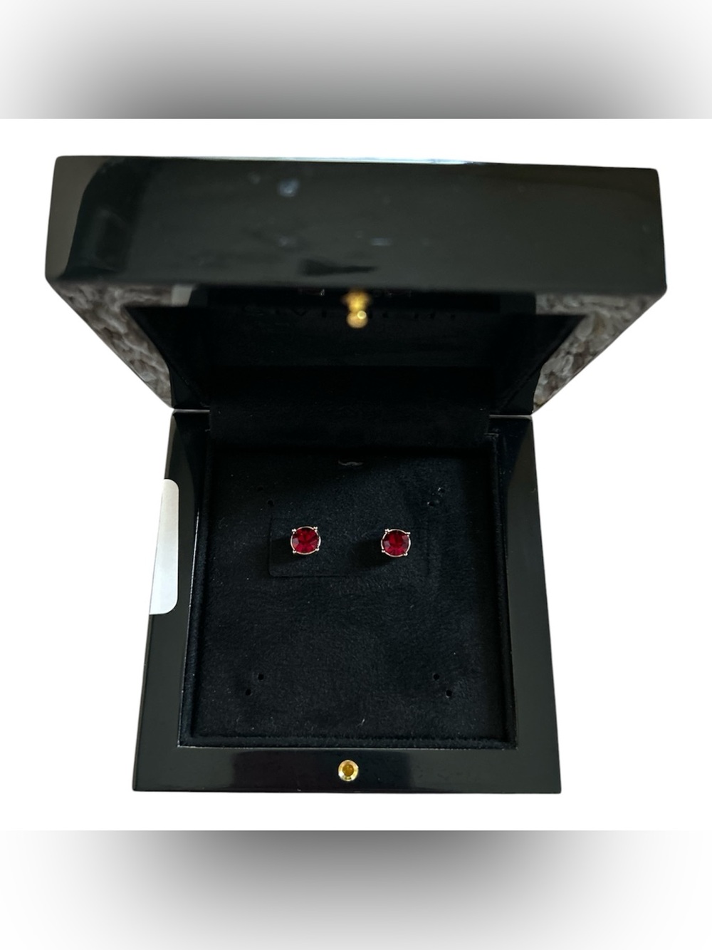 🆕Givenchy Black Jewelry Box with Red Stud Earrings
